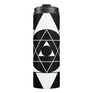 eine Wasserflasche mit koreanischer Philosophie. Thermosbecher