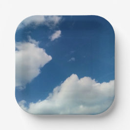 Eine Weichheit den Wolken Pappteller