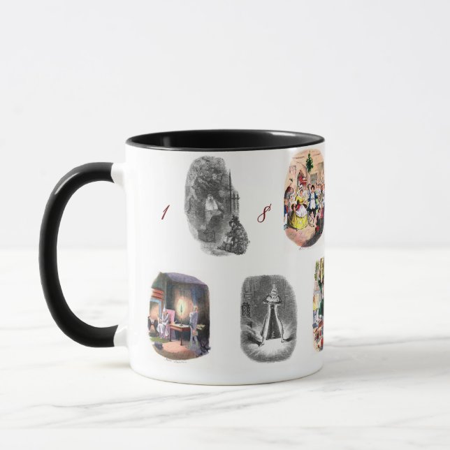 Eine Weihnachts-Carol-Tasse Tasse (Links)