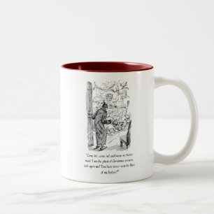 Eine Weihnachts-Carol-Tasse Zweifarbige Tasse