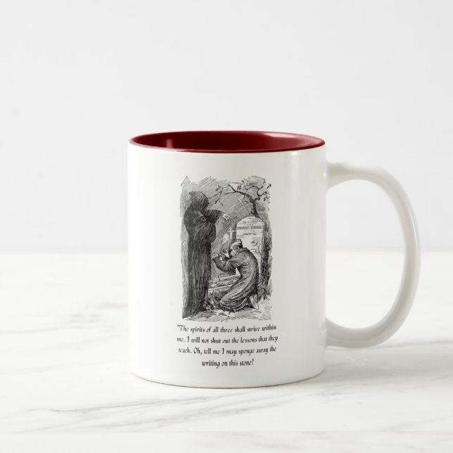 Eine Weihnachts-Carol-Tasse Zweifarbige Tasse (Rechts)