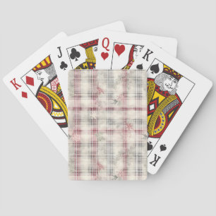 Eine Weihnachts-Tartan-Blumen-Designserie #13 Spielkarten