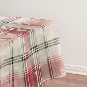 Eine Weihnachts-Tartan-Blumen-Designserie #15 Tischdecke