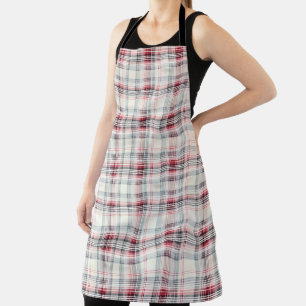 Eine Weihnachts-Tartan-Blumendesign-Serie #24 Schürze