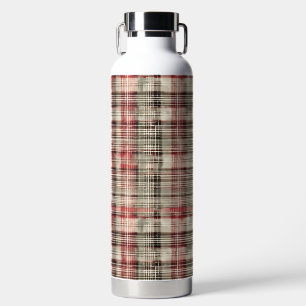Eine Weihnachts-Tartan-Blumendesign-Serie #2 Trinkflasche