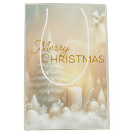 Eine Weihnachtsengel-Fantasie-Schneelandschaft Mittlere Geschenktüte
