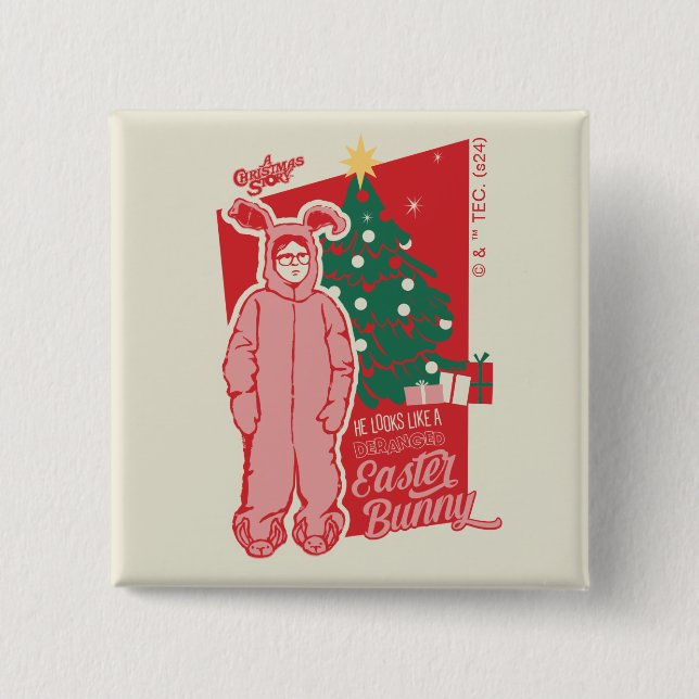Eine Weihnachtsgeschichte | Deranged Oaster Bunny Button (Vorderseite)