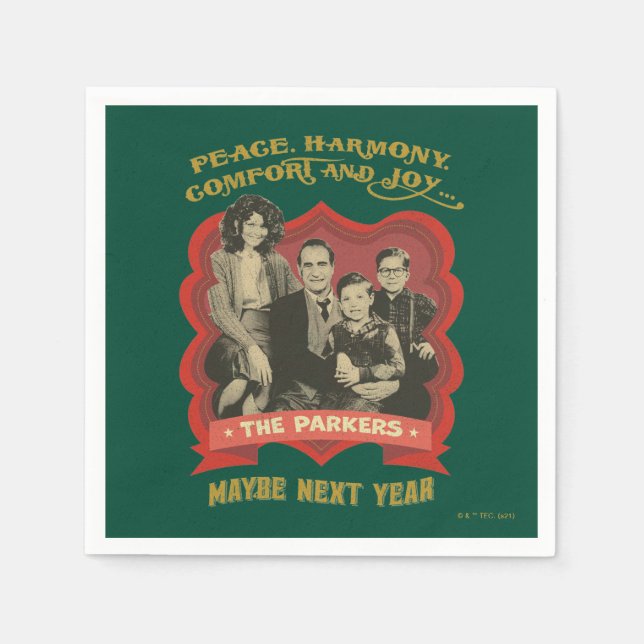 Eine Weihnachtsgeschichte | Frieden, Harmonie, Kom Serviette (Vorderseite)