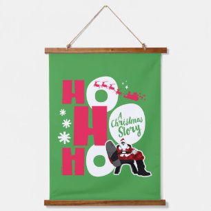 Eine Weihnachtsgeschichte   Ho Ho Ho Wandteppich Mit Holzrahmen