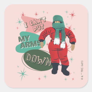 Eine Weihnachtsgeschichte - ich kann meine Waffen  Quadratischer Aufkleber