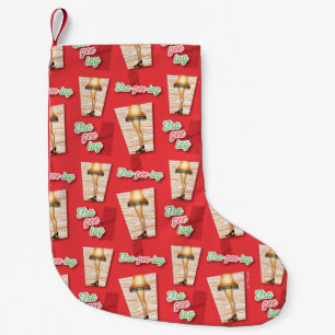 Eine Weihnachtsgeschichte Lampenmuster Kleiner Weihnachtsstrumpf