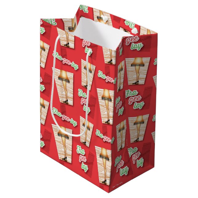Eine Weihnachtsgeschichte | Lampenmuster Mittlere Geschenktüte (Vorderseite Schrägansicht)