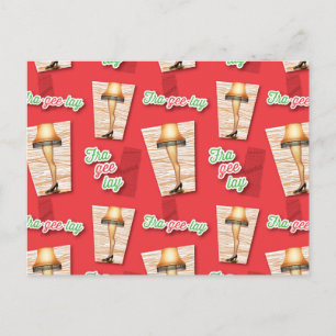 Eine Weihnachtsgeschichte   Lampenmuster Postkarte