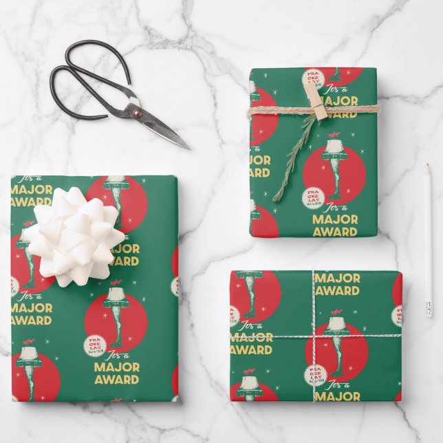 Eine Weihnachtsgeschichte | Leg Lamp Major Award Geschenkpapier Set (Vorderseite)