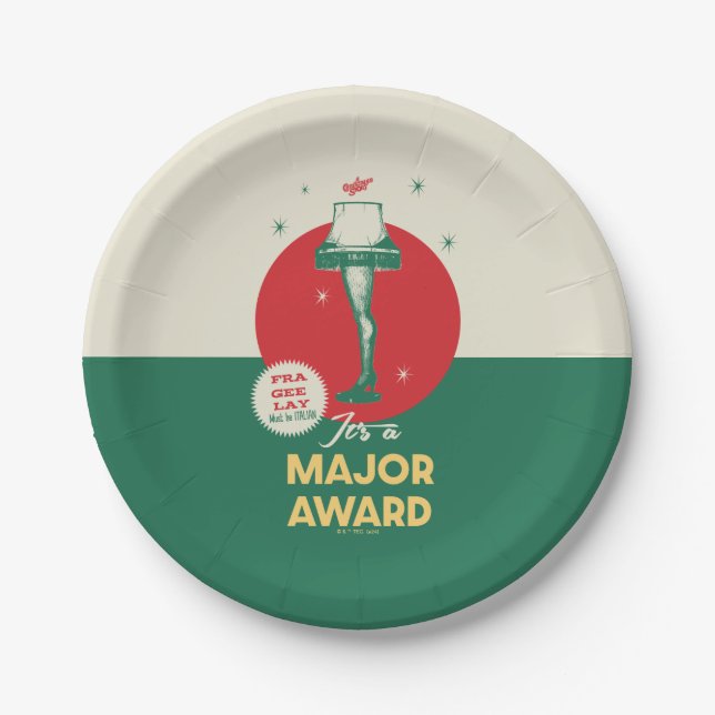 Eine Weihnachtsgeschichte | Leg Lamp Major Award Pappteller (Vorderseite)