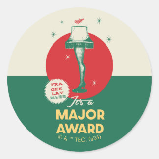 Eine Weihnachtsgeschichte | Leg Lamp Major Award Runder Aufkleber