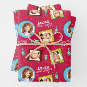 Eine Weihnachtsgeschichte Muster für Fotos Geschenkpapier Set