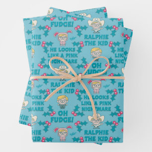 Eine Weihnachtsgeschichte Ralphie das Kid-Muster Geschenkpapier Set