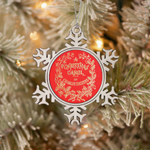 Eine Weihnachtsgeschichte   Schneeflocken Zinn-Ornament