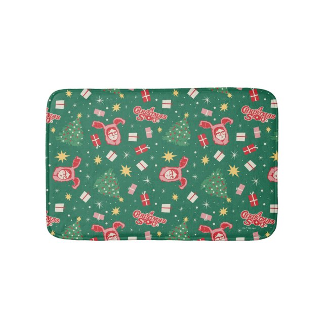 Eine Weihnachtsgeschichte | Weihnachtssymbol Muste Badematte (Vorderseite)