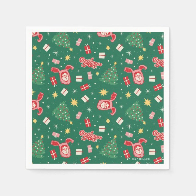 Eine Weihnachtsgeschichte | Weihnachtssymbol Muste Serviette (Vorderseite)