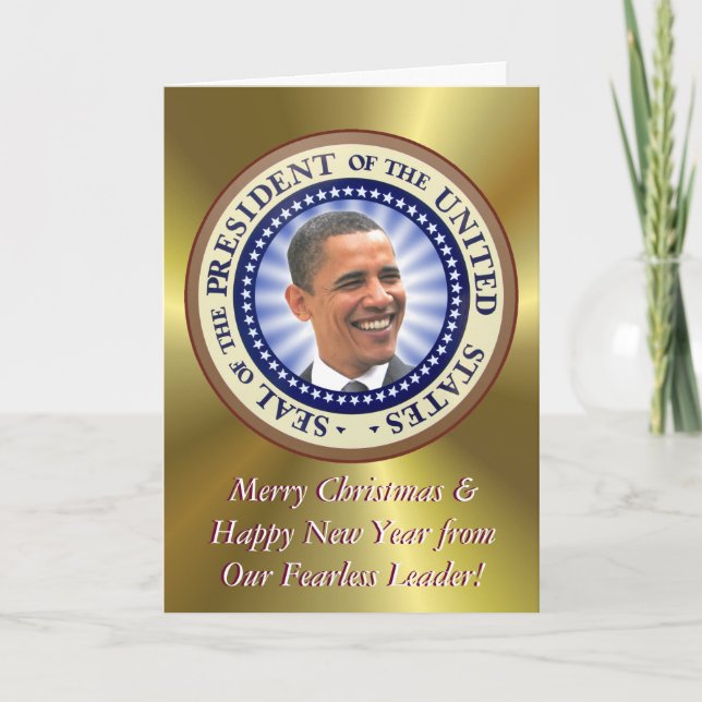 Eine Weihnachtskarte für Präsident Obama Feiertagskarte (Vorderseite)