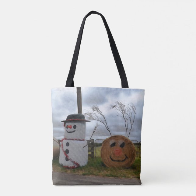 Eine Weihnachtskiste auf dem Bauernhof Tasche (Rückseite)