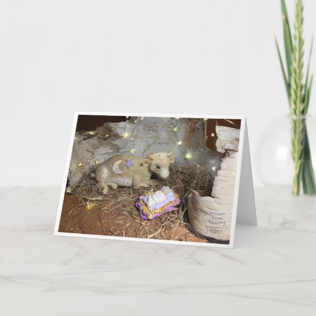 Eine Weihnachtskuh Karte (Vorderseite)