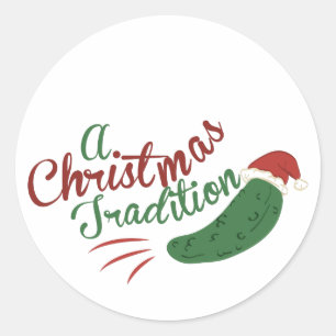 Eine Weihnachtstradition Runder Aufkleber