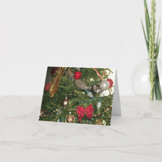 Eine Weihnachtsüberraschungs-Karten Feiertagskarte (Vorderseite)
