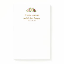 "Eine weise Frau baut ihr Haus." 4"x6" Zoll