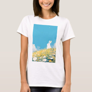 Eine weiße Kaninchenwiese T-Shirt
