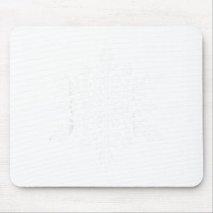 Eine weiße Schneeflocke Mousepad