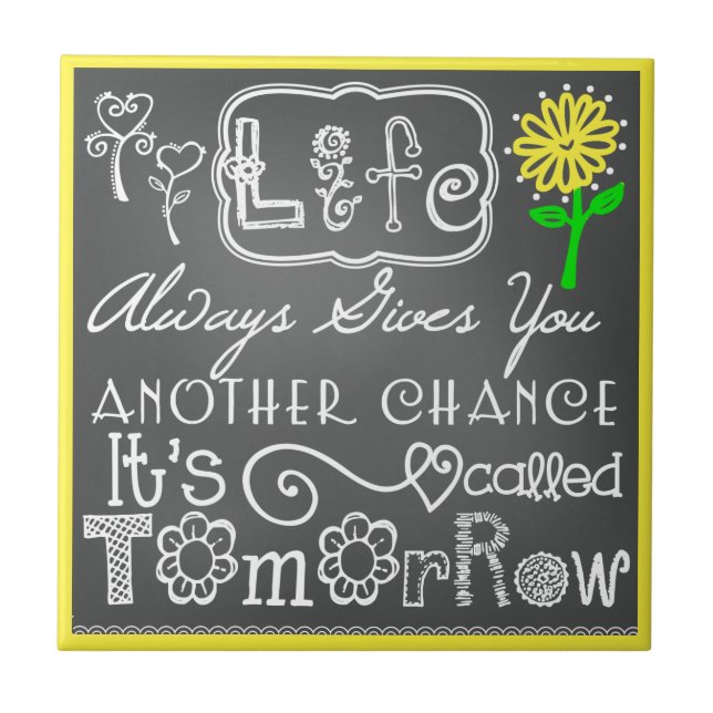 Eine weitere Chance Chalkboard Look CeramicTile Fliese (Vorderseite)