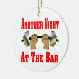 Eine weitere Nacht auf der Bar Weightlift #3 Keramikornament