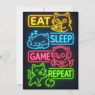Eine weitere Partie grummelige Gamer-Katze lustige Einladung