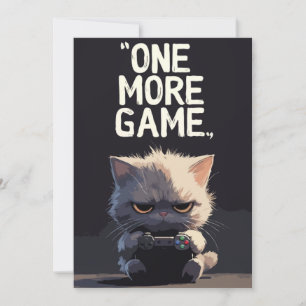 Eine weitere Partie grummelige Gamer-Katze lustige Einladung