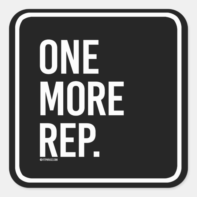 Eine weitere rep - - Gym Spaß -.png Quadratischer Aufkleber (Vorderseite)