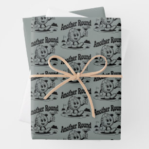 Eine weitere Runde Golf-Liebhaber Sport Golfspiele Geschenkpapier Set