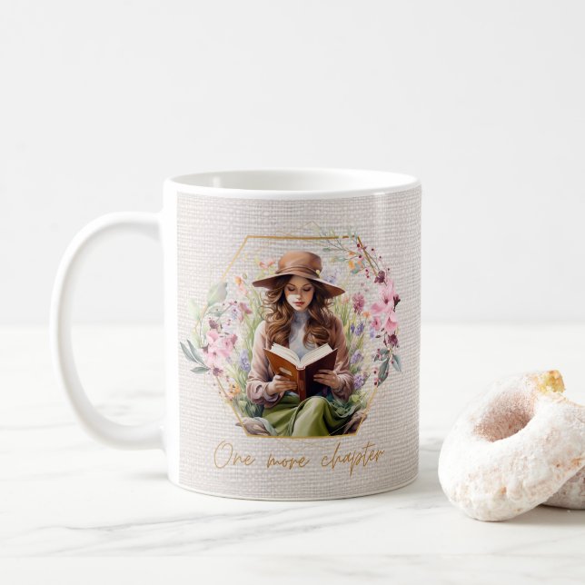 Eine weitere Tasse mit Textur-Hintergrund (Mit Donut)