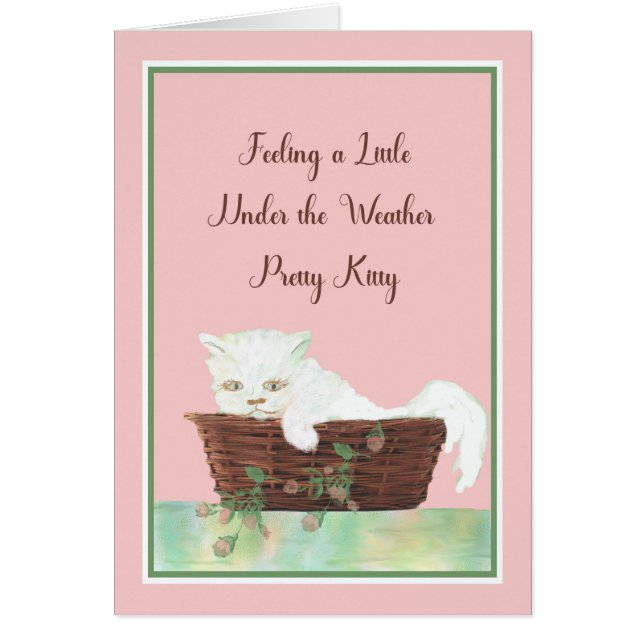 Eine Well-Card für jede weiße Katze (Vorne)
