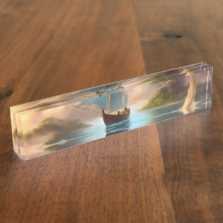 Eine Welle der Fantasie reiten Namensplakette