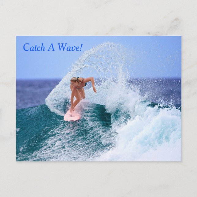 Eine Welle fangen Postkarte (Vorderseite)