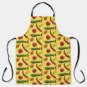 Eine Welt der Chili-Paprikaschoten All-Over-Print- Schürze