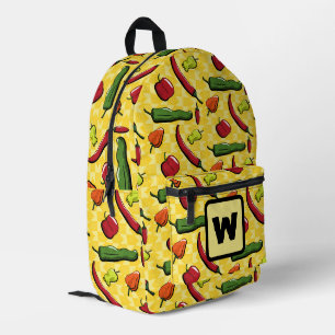 Eine Welt der Paprikaschoten des Chilis Bedruckter Rucksack
