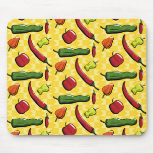 Eine Welt des Chilis Paprikaschoten Mousepad