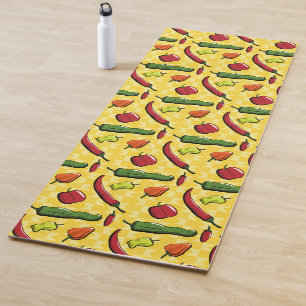 Eine Welt des Chilis Paprikaschoten Yoga Mat Yogamatte