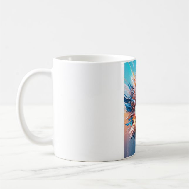 Eine Welt des Wunders beginnt mit der Vision Kaffeetasse (Links)