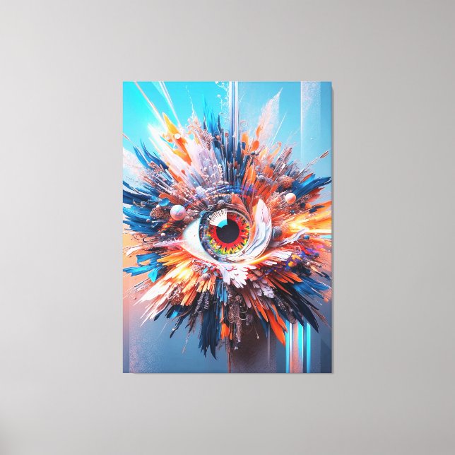 Eine Welt des Wunders beginnt mit der Vision Leinwanddruck (Vorderseite)