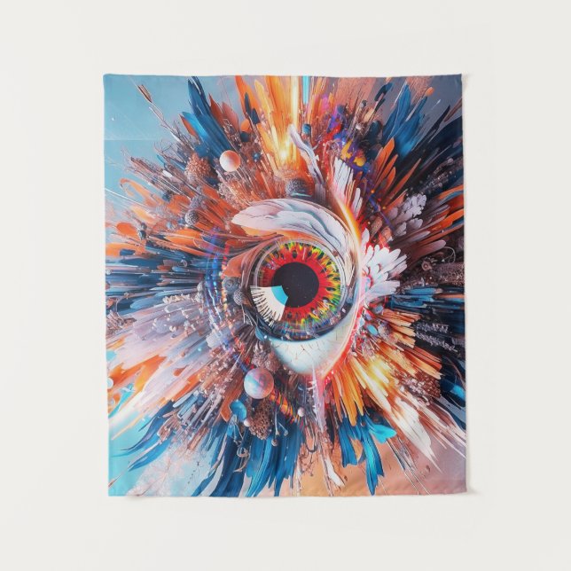 Eine Welt des Wunders beginnt mit der Vision Wandteppich (Vorderseite)